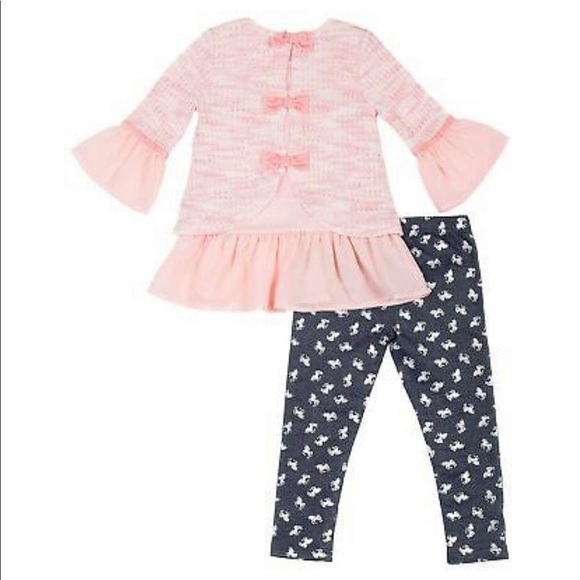 Sequin Unicorn Chiffon Sweater & Chambray Leggings - Picture 2 of 2